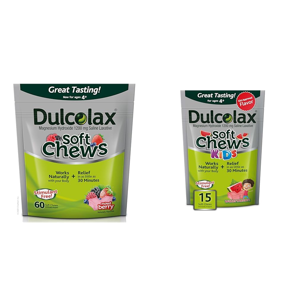 Amazon.com: Dulcolax Soft Chews Saline Laxative Mixed Berry (60ct